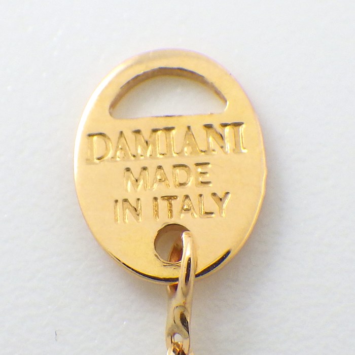 ダミアーニ DAMIANI ネックレス D.ICON ディ アイコン パヴェ ダイヤモンド K18PG ホワイト セラミック 【中古】