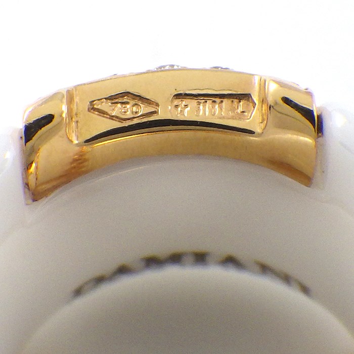 ダミアーニ DAMIANI ネックレス D.ICON ディ アイコン パヴェ ダイヤモンド K18PG ホワイト セラミック 【中古】