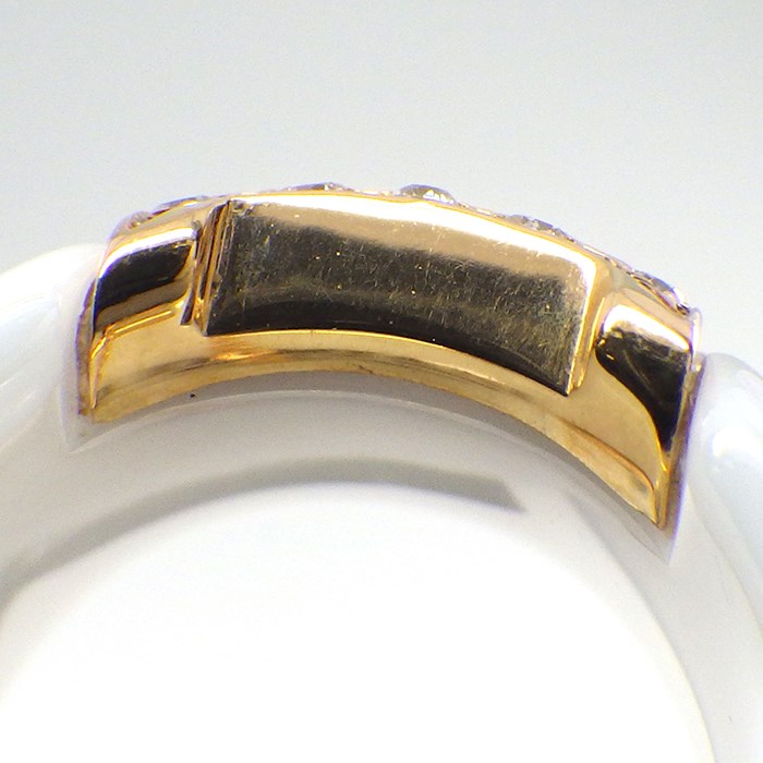 ダミアーニ DAMIANI ネックレス D.ICON ディ アイコン パヴェ ダイヤモンド K18PG ホワイト セラミック 【中古】