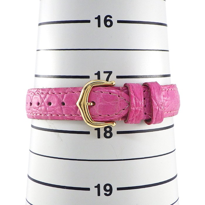 カルティエ Cartier 腕時計 トリニティ WG200256 スリーカラー ダイヤモンド インデックス/リューズ ギョーシェ ヴァーグ シルバーホワイト文字盤 K18PG K18WG K18YG ピンク クロコダイル レザー ベルト クオーツアナログ 【中古】 カルティエ Cartier 腕時計 トリニティ WG200256 スリーカラー