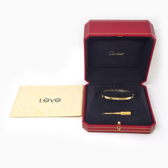 カルティエ Cartier ブレスレット ラブ SM B6047217 ハーフ 6ポイント ダイヤモンド 計0.15ct K18YG / #17 【中古】