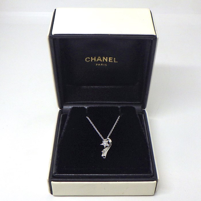 シャネル CHANEL ネックレス コメット シューティング スター 流れ星 ダイヤモンド K18WG 【中古】