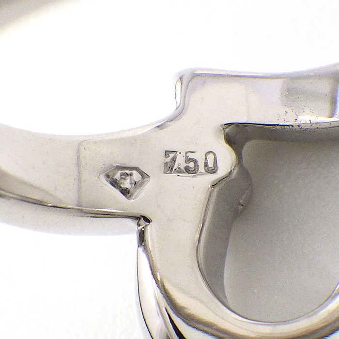 ピアジェ PIAGET リング ライムライト ハート パヴェ ダイヤモンド K18WG 11号 / #52 【中古】