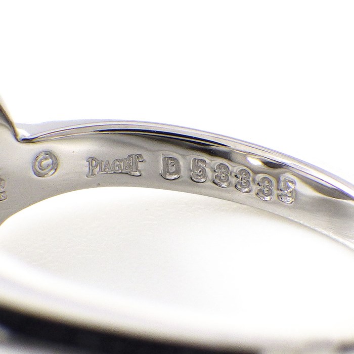 ピアジェ PIAGET リング ライムライト ハート パヴェ ダイヤモンド K18WG 11号 / #52 【中古】