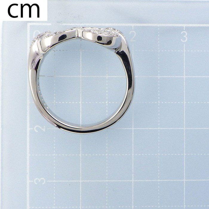 ピアジェ PIAGET リング ライムライト ハート パヴェ ダイヤモンド K18WG 11号 / #52 【中古】