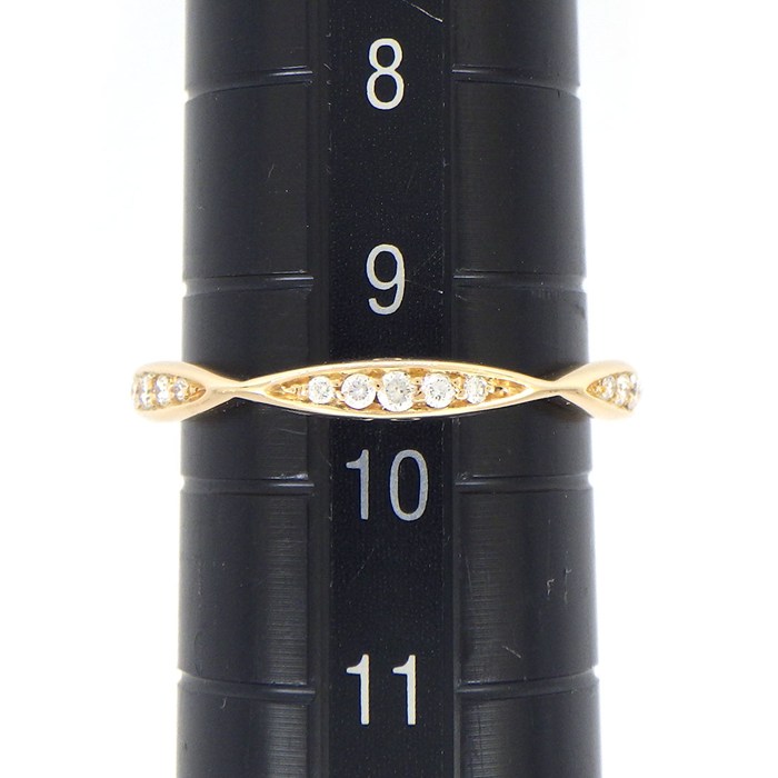シャネル CHANEL リング カメリア フルエタニティ J10801 ダイヤモンド 計0.22ct K18PG 9.5号 / #50 【中古】