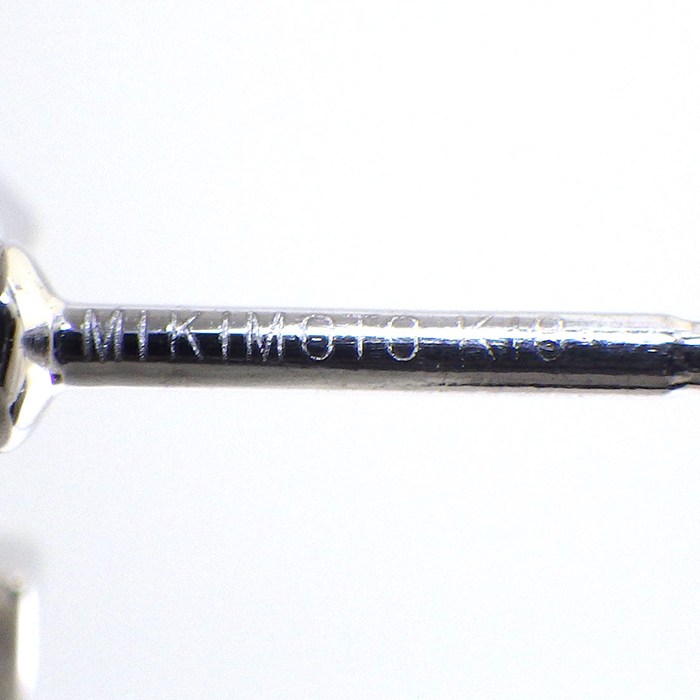 ミキモト MIKIMOTO ピアス パッショノワール Mコレクション PE-1761YU 黒蝶真珠 9.5mm珠 K18WG 【中古】