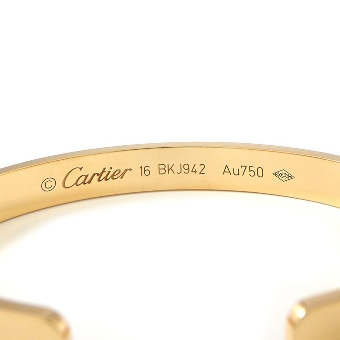 カルティエ Cartier バングル オープン ラブ B6032616 K18PG / #16 【中古】