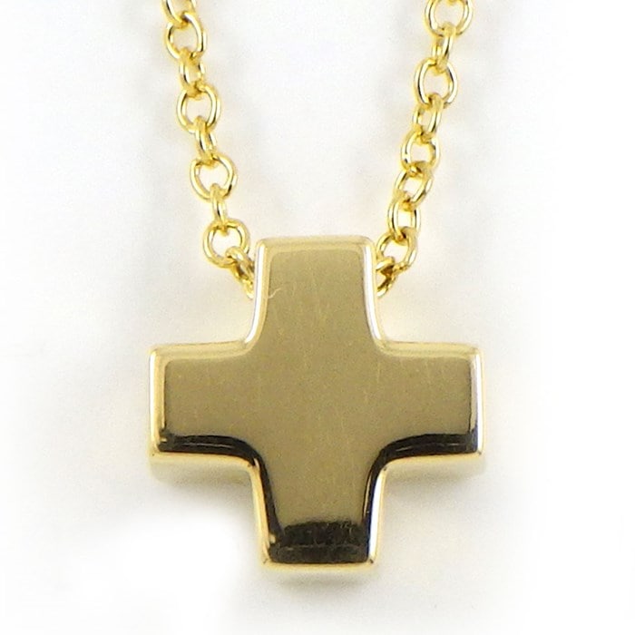 ティファニー Tiffany & Co.】ネックレス ローマンクロス K18YG  