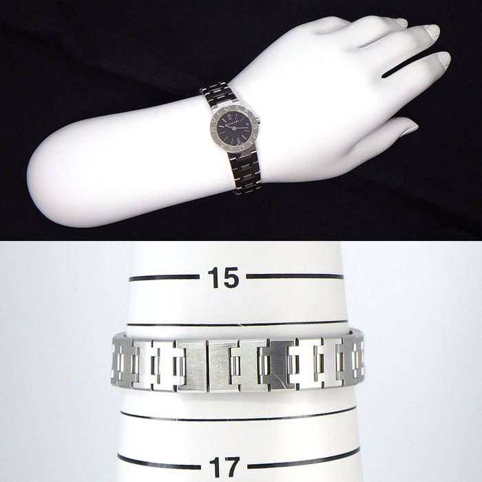 ブルガリ BVLGARI 腕時計 ブルガリブルガリ BB23SS デイト ブラック文字盤 SS クオーツアナログ 【箱・保付き】 【中古】