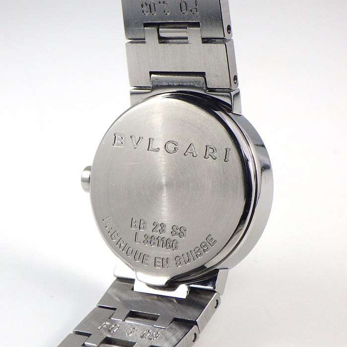 ブルガリ BVLGARI 腕時計 ブルガリブルガリ BB23SS デイト ブラック文字盤 SS クオーツアナログ 【箱・保付き】 【中古】