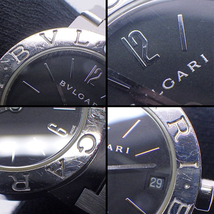 ブルガリ BVLGARI 腕時計 ブルガリブルガリ BB23SS デイト ブラック文字盤 SS クオーツアナログ 【箱・保付き】 【中古】