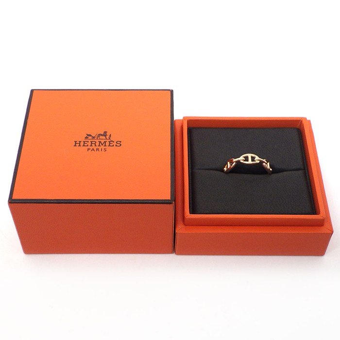 エルメス HERMES リング シェーヌダンクル アンシェネ PM H110025B K18PG 18.5号 / #59 【中古】
