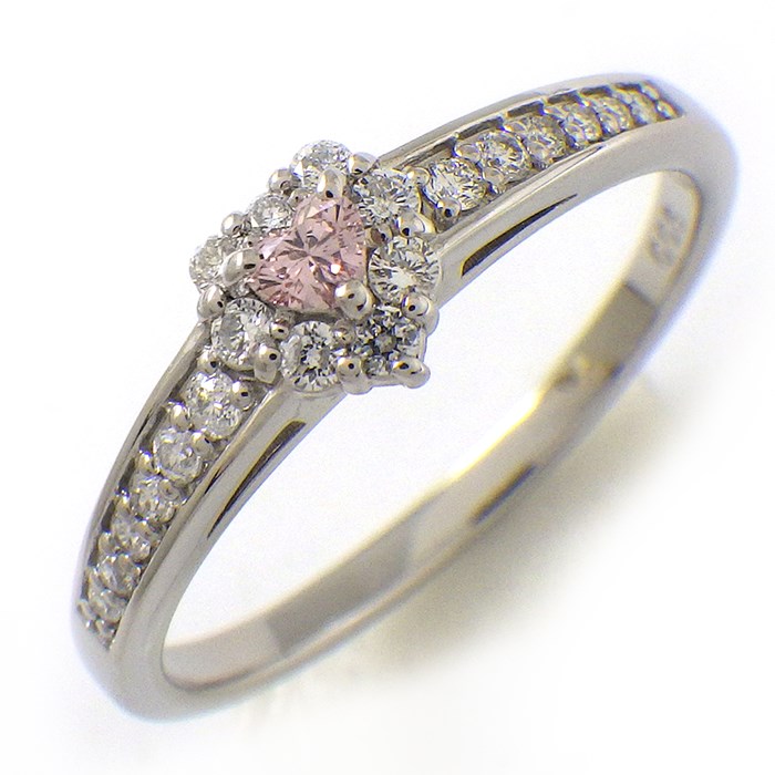 ハートシェイプピンクダイヤモンド ダイヤモンド】 リング