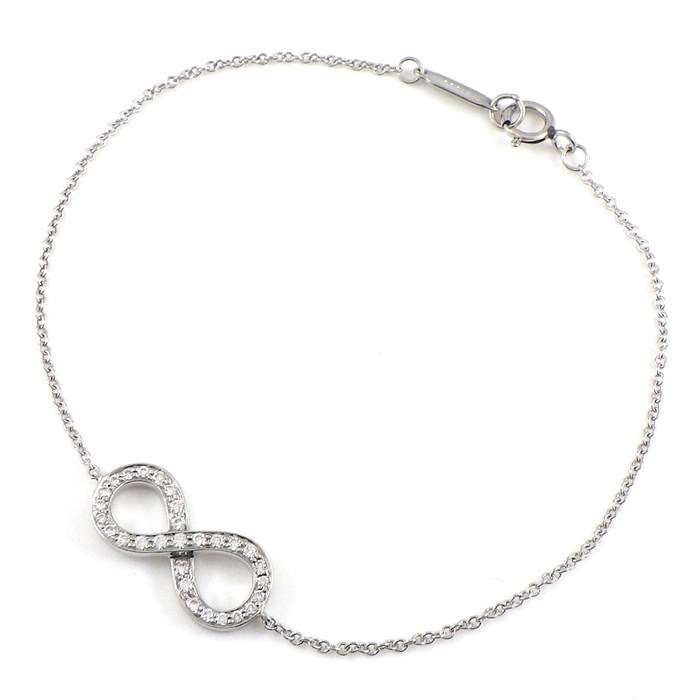 ティファニー Tiffany & Co. ブレスレット インフィニティ ダイヤモンド PT950 【中古】