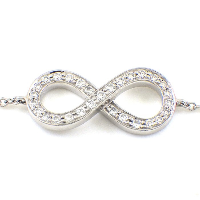 ティファニー Tiffany & Co. ブレスレット インフィニティ ダイヤモンド PT950 【中古】
