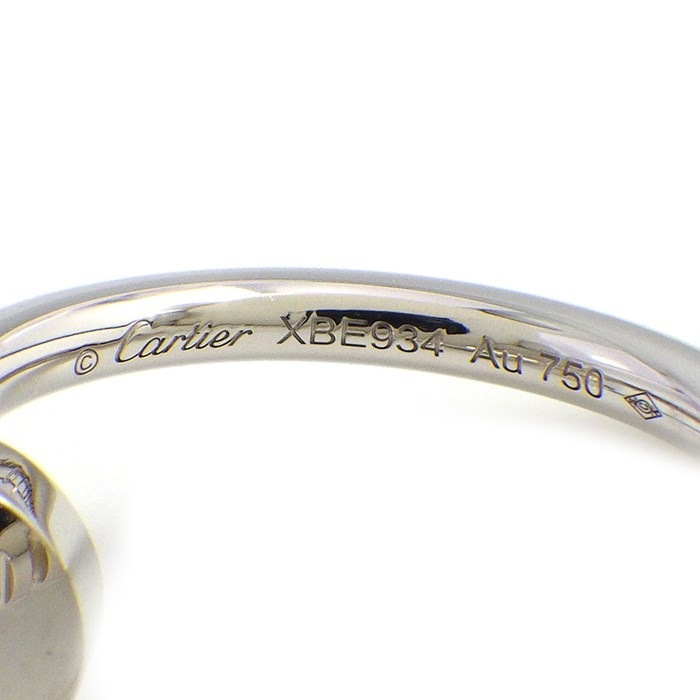  カルティエ Cartier ピアス ジュスト アン クル B8301236 フープ 釘モチーフ K18WG 【箱・保付き】 【中古】