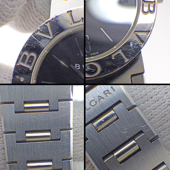 ブルガリ BVLGARI 腕時計 ブルガリブルガリ BB26SS ブラック文字盤 デイト SS クオーツアナログ 【中古】
