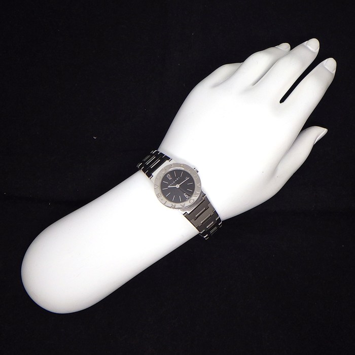 ブルガリ BVLGARI 腕時計 ブルガリブルガリ BB26SS ブラック文字盤 デイト SS クオーツアナログ 【中古】