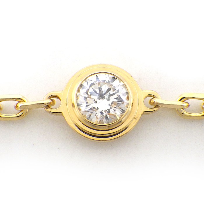カルティエ Cartier ブレスレット ダムール SM ディアマン レジェ B6043300 1ポイント ダイヤモンド 0.09ct K18YG 【中古】