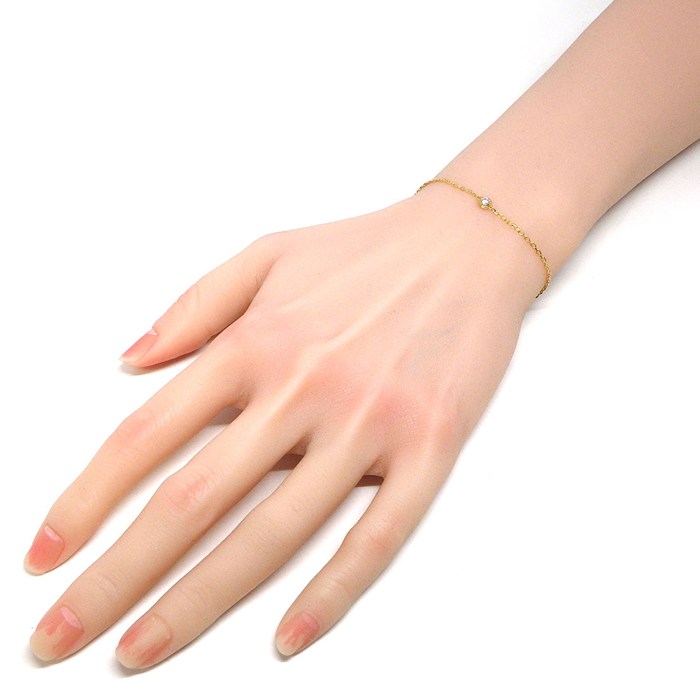 カルティエ Cartier ブレスレット ダムール SM ディアマン レジェ B6043300 1ポイント ダイヤモンド 0.09ct K18YG 【中古】