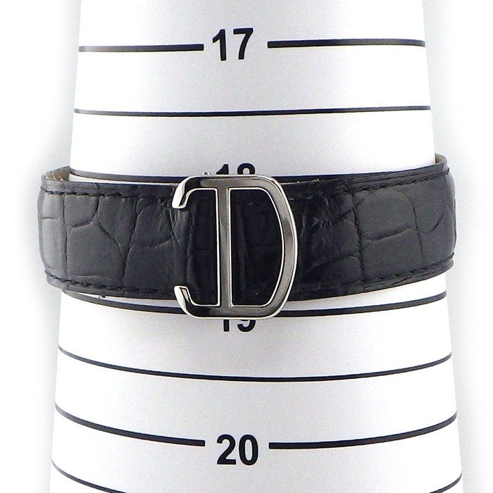 カルティエ Cartier 腕時計 ロンドソロ WSRN0021 シルバー文字盤 ローマンインデックス ブラック クロコダイルレザーベルト SS 自動巻き 【中古】
