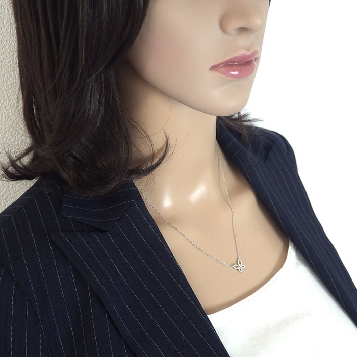グラフ Graff GRAFF ネックレス ミニ バタフライ シルエット RGP808 ダイヤモンド 0.15ct K18WG 【中古】