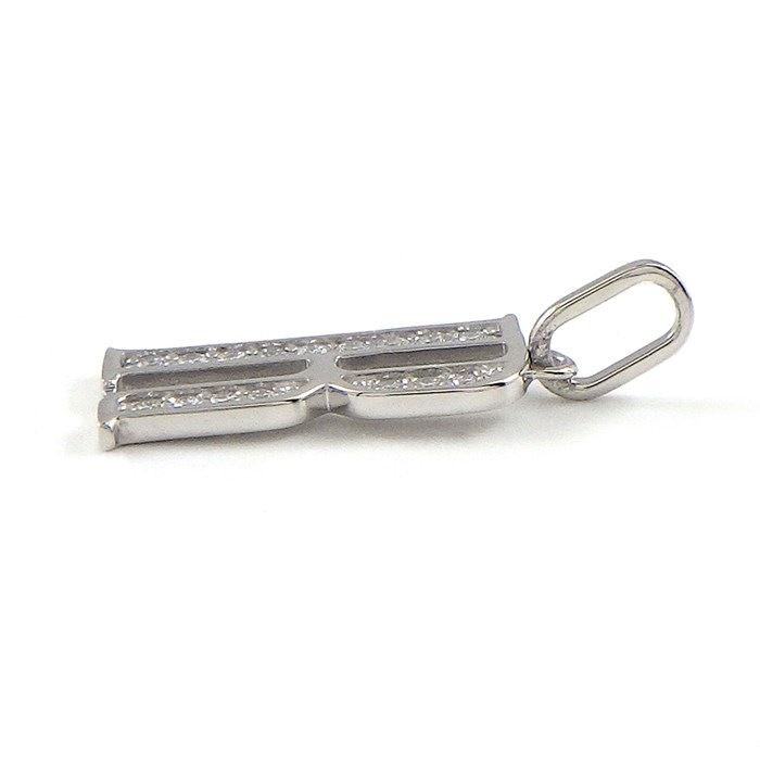 【ダイヤモンド】 ペンダントトップ アルファベット イニシャル R モチーフ ダイヤモンド 計0.13ct PT900