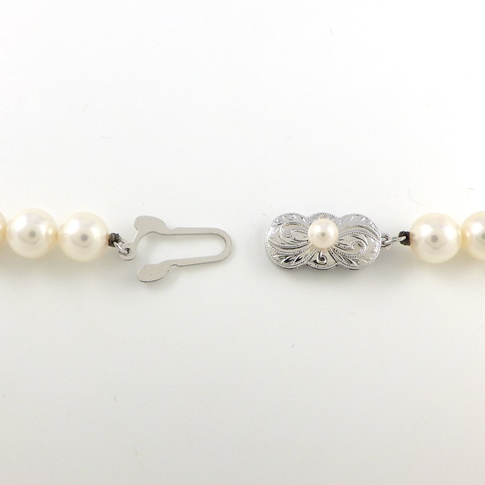 ミキモト MIKIMOTO ネックレス パール 7.0-7.5mm珠 SV925 【中古】