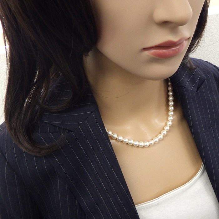 ミキモト MIKIMOTO ネックレス パール 7.0-7.5mm珠 SV925 【中古】