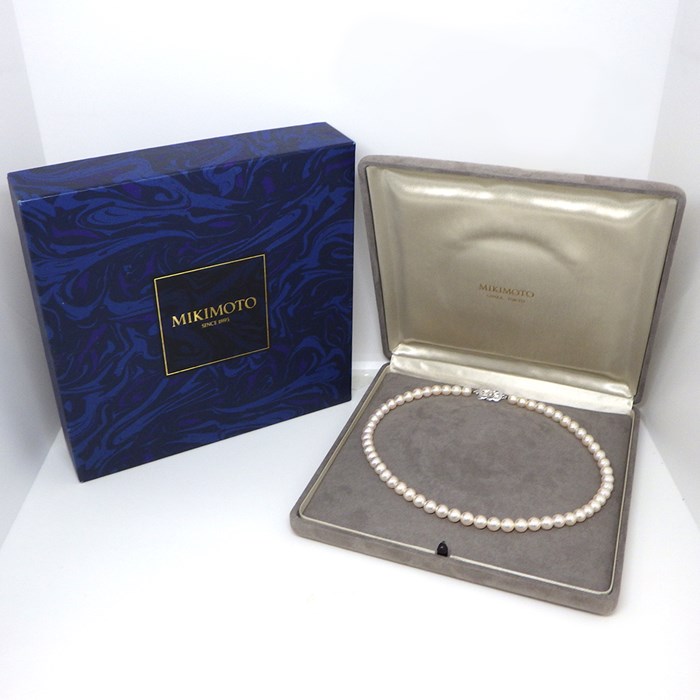ミキモト MIKIMOTO ネックレス パール 7.0-7.5mm珠 SV925 【中古】