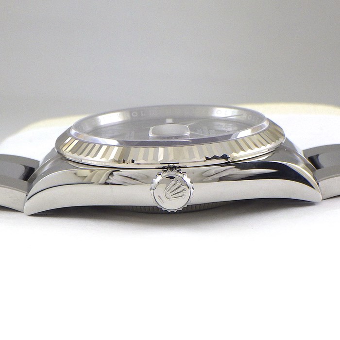 ロレックス Rolex 腕時計 デイトジャスト 36 126234 サンレイ スレート文字盤 ローマンインデックス ルーレット刻印 デイト K18WG SS 自動巻き 【中古】