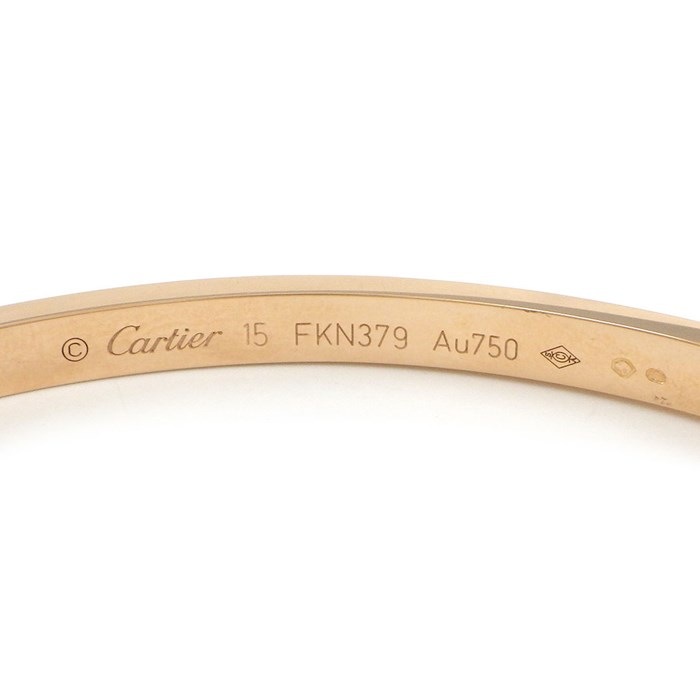 カルティエ Cartier ブレスレット ラブ SM B6047315 K18PG / #15 【中古】