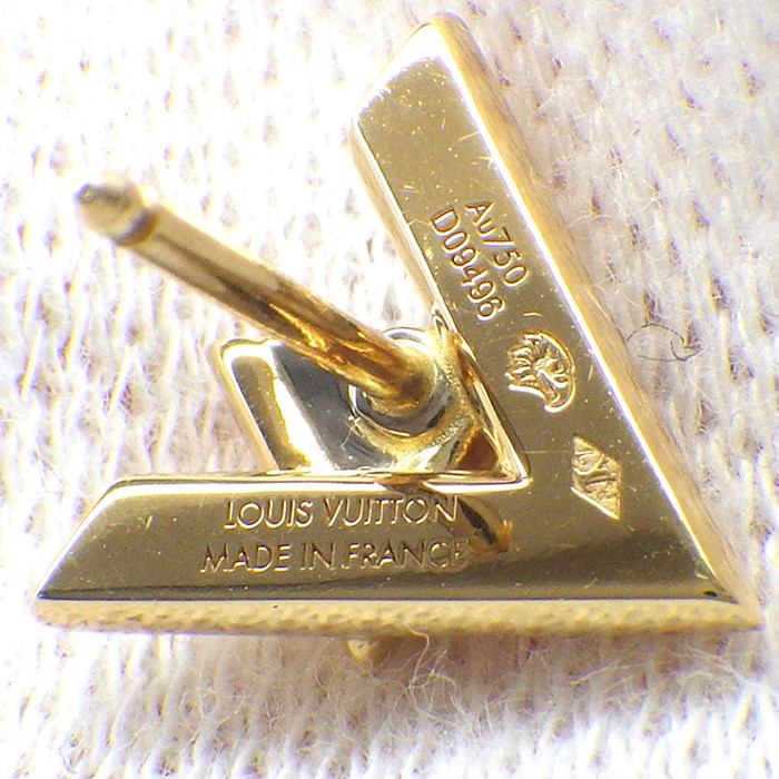 ルイ・ヴィトン LOUIS VUITTON ピアス ピアス LV ヴォルト ワン Q96969 モノグラム ロゴ ダイヤモンド 0.02ct K18YG ※片方のみ 【中古】