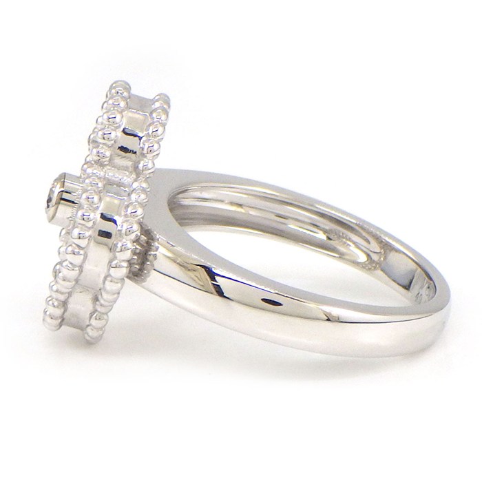 ヴァンクリーフ＆アーペル Van Cleef & Arpels リング ヴィンテージアルハンブラ VCARF48900 ホワイト シェル 1ポイント ダイヤモンド 0.06ct K18WG 9号 / #49 【中古】