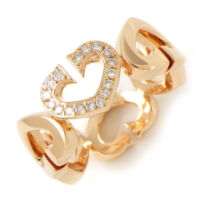 カルティエ Cartier】リング C ハート パヴェ 17ポイント