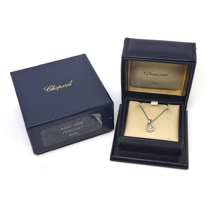 ショパール Chopard ネックレス ハッピーダイヤモンド ハート 79/6718 ムービング ダイヤモンド K18WG 【中古】