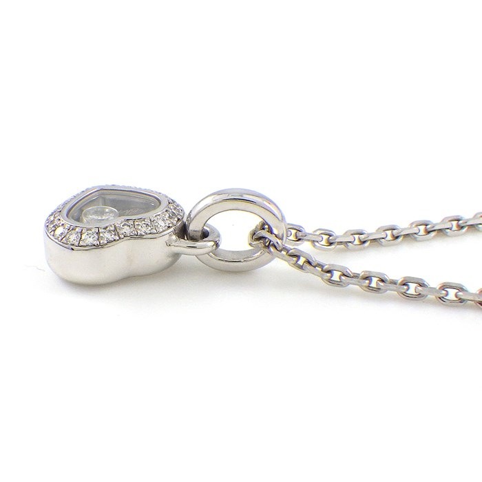 ショパール Chopard ネックレス ハッピーダイヤモンド ハート 79/6718 ムービング ダイヤモンド K18WG 【中古】