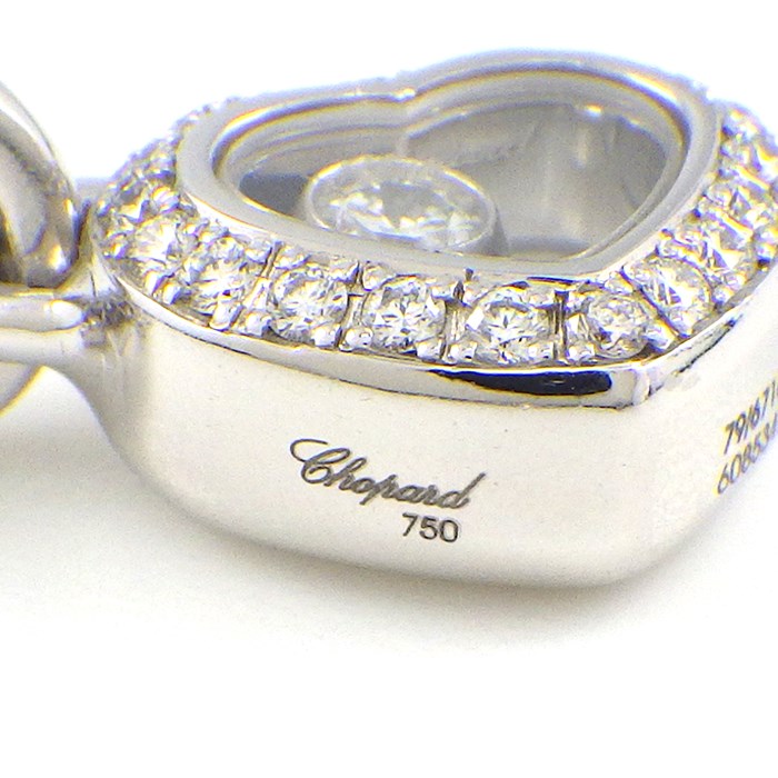 ショパール Chopard ネックレス ハッピーダイヤモンド ハート 79/6718 ムービング ダイヤモンド K18WG 【中古】