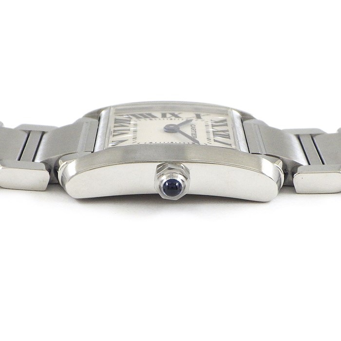 カルティエ Cartier 腕時計 タンクフランセーズ SM W51008Q3 スクエア ホワイト 文字盤 SS クオーツアナログ 【中古】