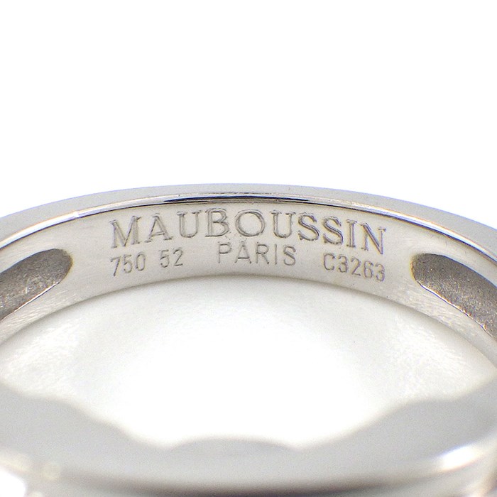 モーブッサン MAUBOUSSIN リング 1ポイント オーバルカット アメジスト K18WG 11.5号 / #52 【中古】