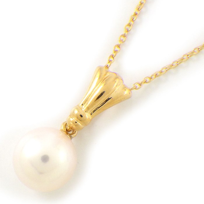 タサキ 田崎真珠 TASAKI ネックレス 1ポイント アコヤ真珠 K18YG 【中古】