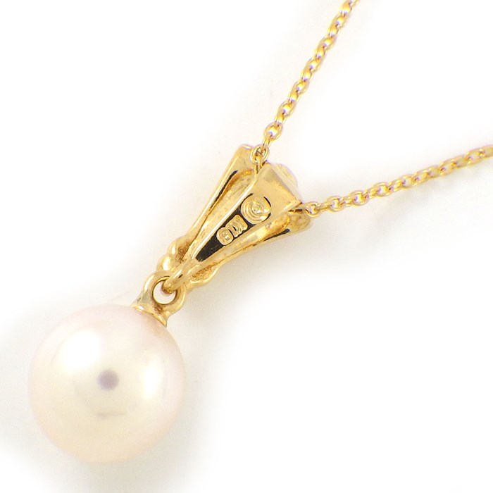 タサキ 田崎真珠 TASAKI ネックレス 1ポイント アコヤ真珠 K18YG 【中古】