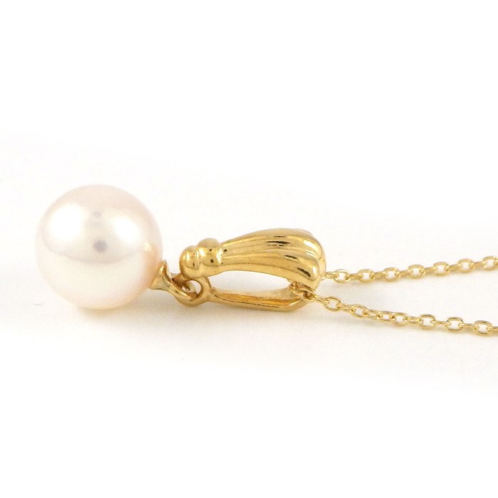 タサキ 田崎真珠 TASAKI ネックレス 1ポイント アコヤ真珠 K18YG 【中古】