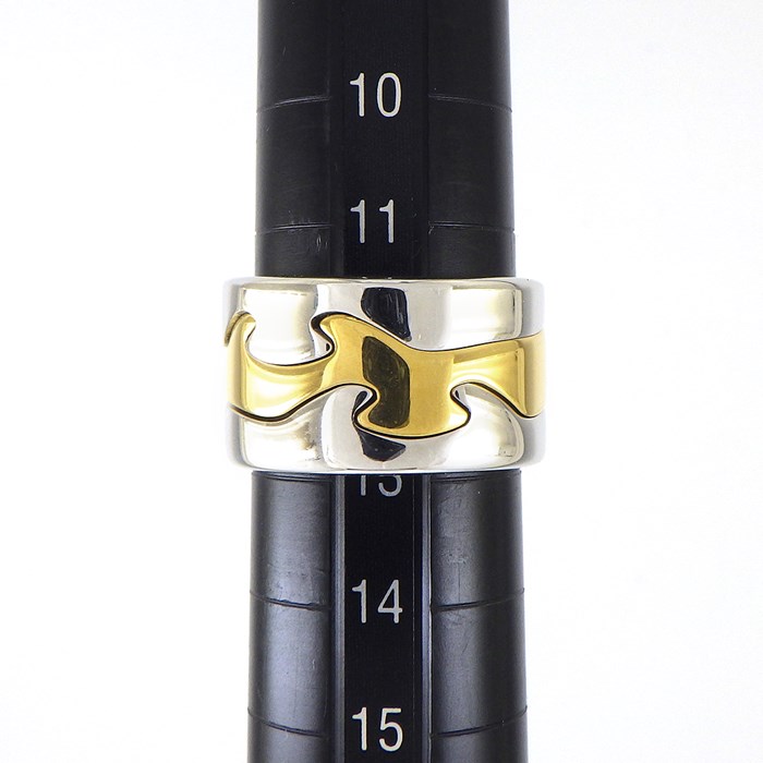 ジョージジェンセン Georg Jensen リング 【3点セット】 フュージョン 3バンド 3連 ウェーブ ダイヤモンド K18YG K18WG 12.5号 / #51 【中古】