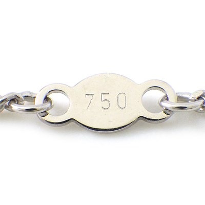 ジョージジェンセン Georg Jensen ネックレス フュージョン ウェーブ ダイヤモンド K18WG 【中古】