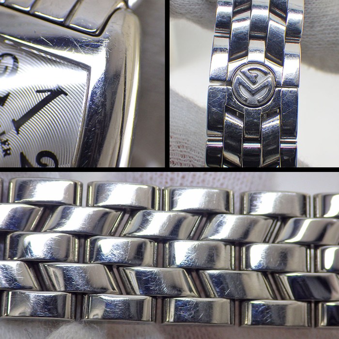 フランクミュラー FRANCK MULLER 腕時計 トノウカーベックス 1752QZ シルバーギョーシェ文字盤 SS クオーツアナログ 【中古】