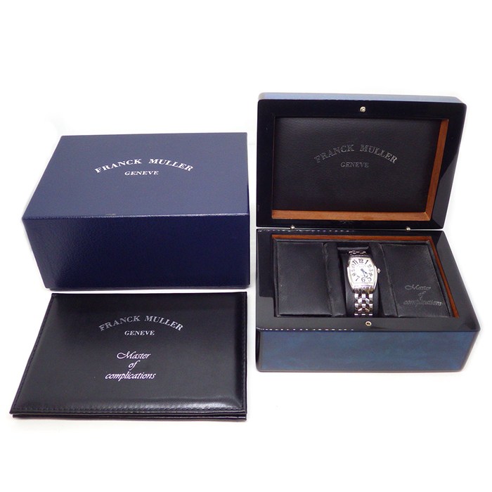 フランクミュラー FRANCK MULLER 腕時計 トノウカーベックス 1752QZ シルバーギョーシェ文字盤 SS クオーツアナログ 【中古】