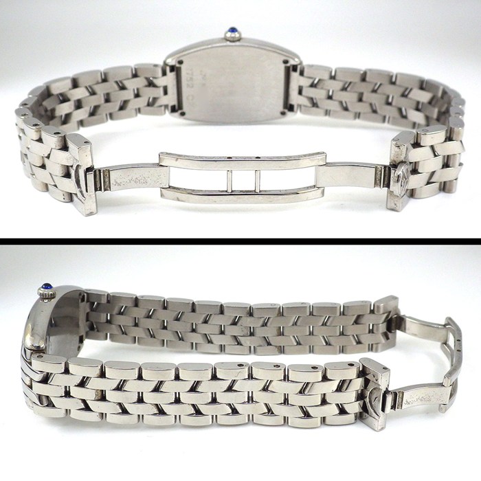 フランクミュラー FRANCK MULLER 腕時計 トノウカーベックス 1752QZ シルバーギョーシェ文字盤 SS クオーツアナログ 【中古】