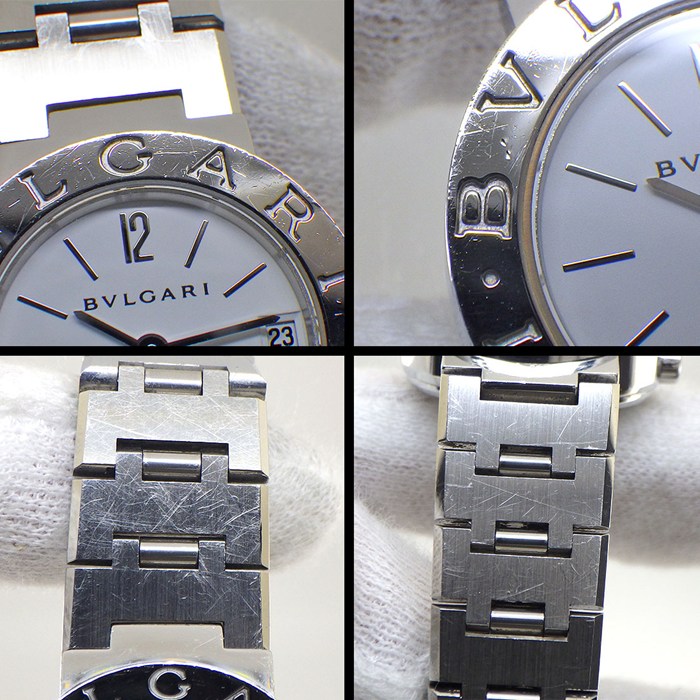 ブルガリ BVLGARI 腕時計 ブルガリブルガリ BB23SS/BB23WSSD ホワイト文字盤 デイト SS クオーツアナログ 【中古】